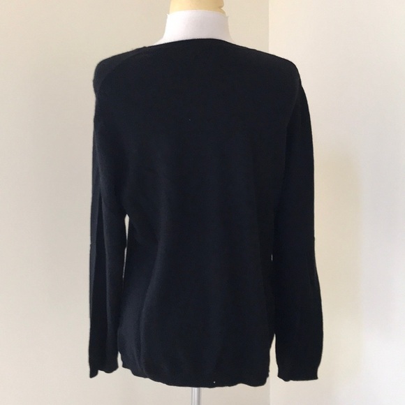 NWT! CHARTER CLUB Size XL black cashmere sweater - Picture 3 of 8